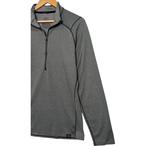 Patagonia Half Zip Mens Medium Gray Capilene Thermal Weight Base Layer Pullover - Picture 6 of 15